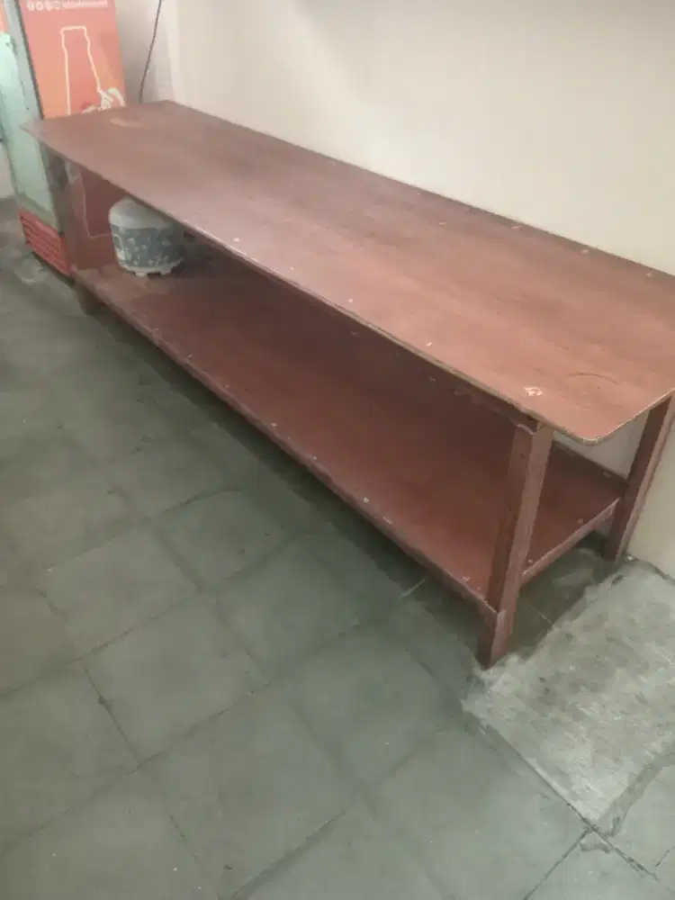Meja Panjang Serba Guna Beserta Rak Bawah
