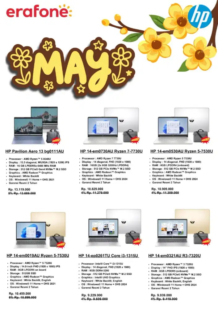 Laptop HP/Lenovo/Acer/Asus Bisa Cicilan