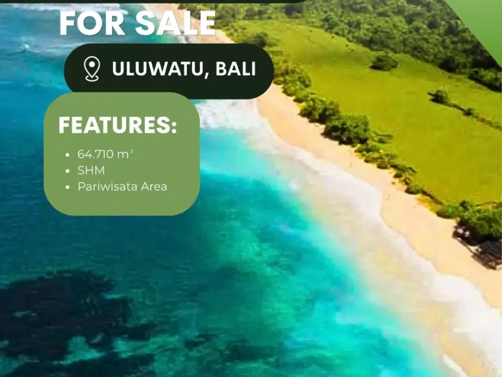 DIJUAL TANAH CLIFF FRONT DI ULUWATU BALI NYANG NYANG BEACH