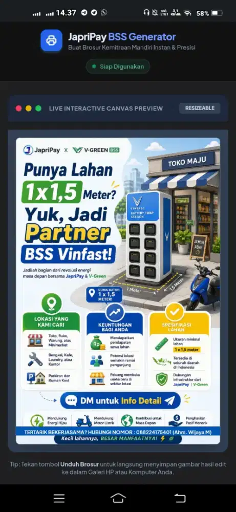 Dicari marketing freelance untuk memasarkan alat BSS