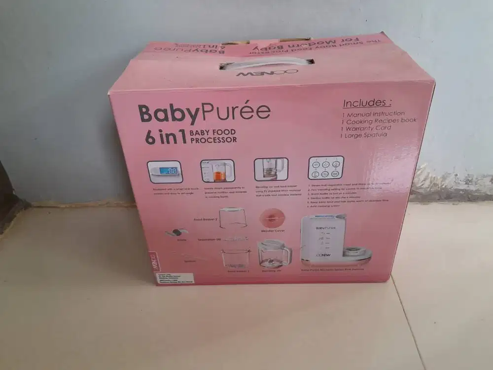 OONEW BabyPuree 6 in 1 Baby Food Processor Pink