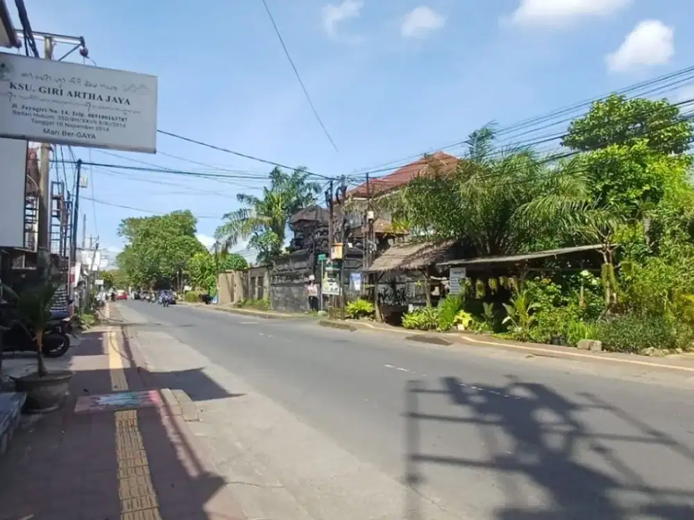 Jual Tanah Sangat Strategis Posisi Hook. Di Jalan Utama Jaya Giri Denpasar Bali.  Bajra Sandhi , Ke Drupadi ,Moh Yamin,Cok Agung Tresna,Sanur.
