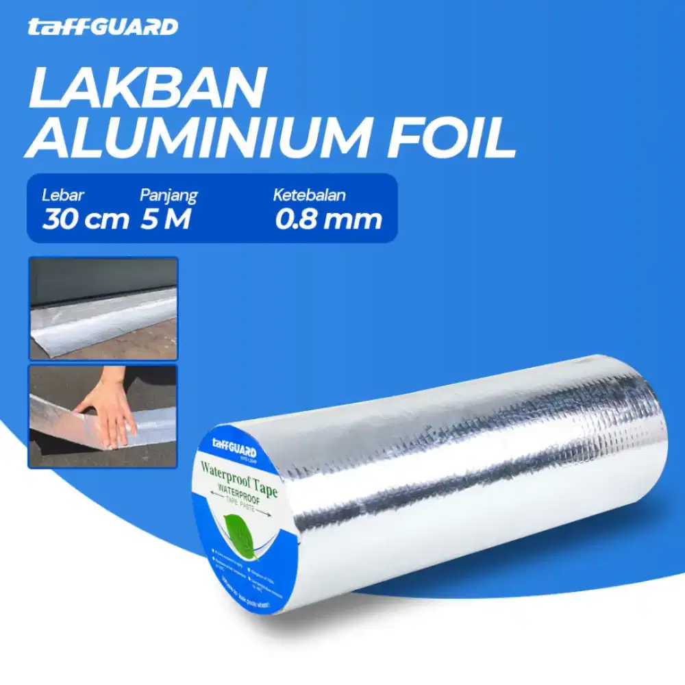KYTO Lakban Aluminium Foil Butyl Waterproof Anti Bocor 0.8mm 30cmx5M