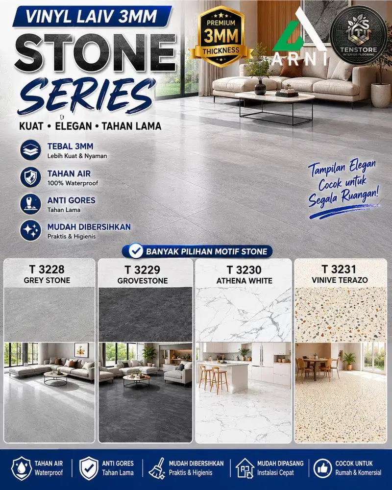 VINYL LAIV 3MM MOTIF STONE & KARPET