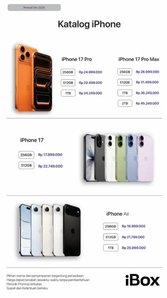 Cicilan/Kredit iphone 17 series garansi resmi IBOX by AKULAKU