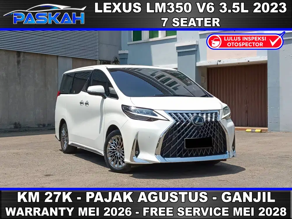 7 seater tax=Agustus Km=29k  Bunga=4% Ganjil Lexus LM350 7 Seater 2023