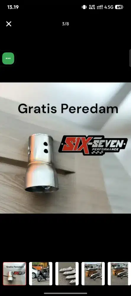 velg ukuran ring 14 & knalpot six seven