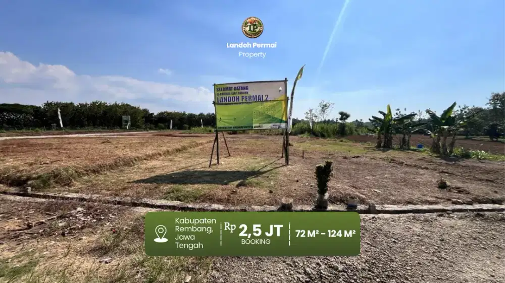 FOR SALE - TANAH KAVLING KOSONG - SIAP BANGUN - REMBANG
