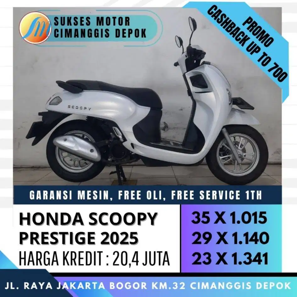 SCOOPY PRESTIGE 2024 MULUS CASH KREDIT CC PAYLATER [SUKSES MOTOR]
