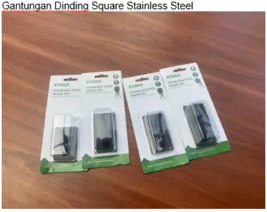 Gantungan Dinding Square Stainless Steel