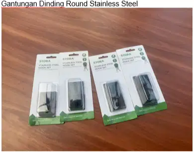Gantungan Dinding Round Stainless Steel