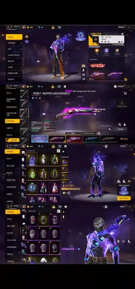 Jual akun ff murah spek gg
