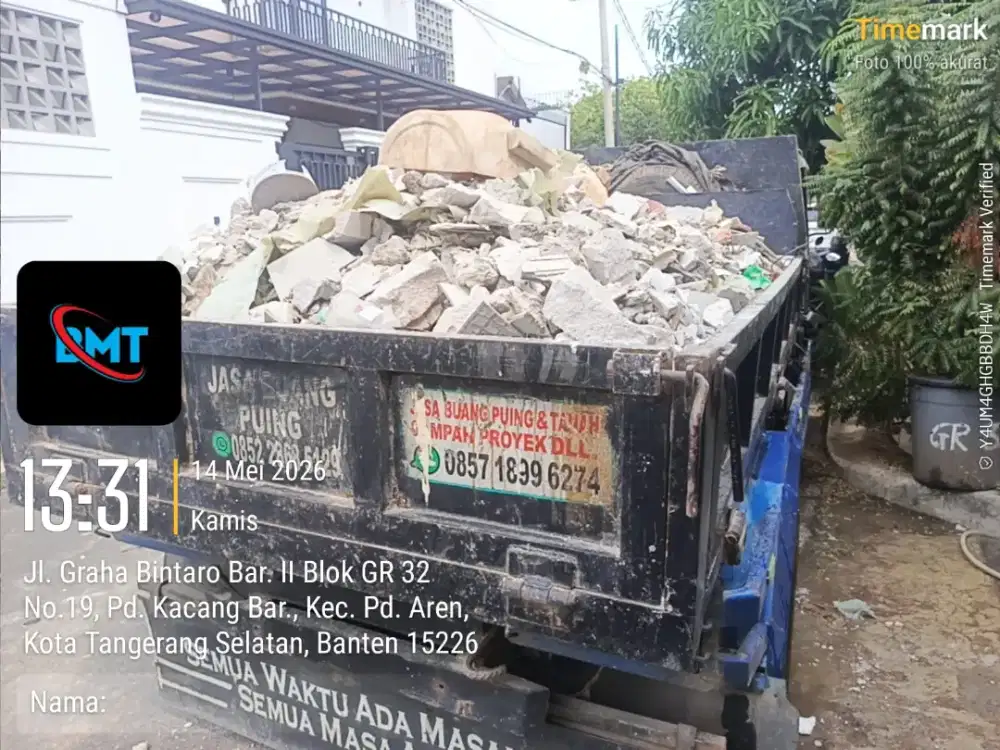Jasa buang puing dan buang sampah