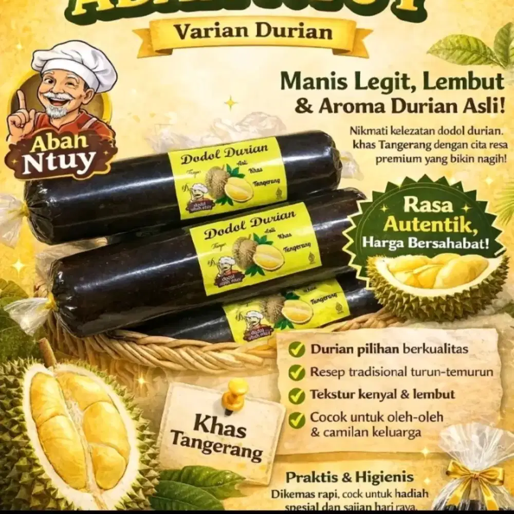Dodol durian khas tangerang 200gram