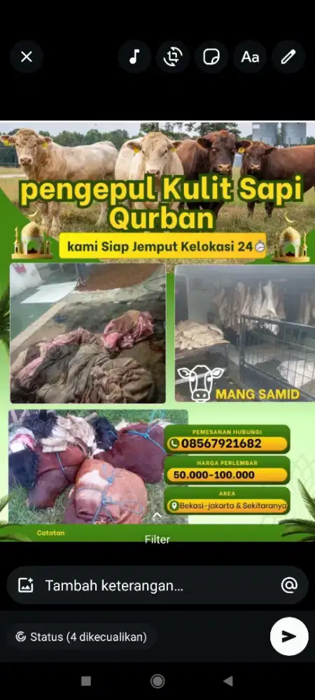 Kulit sapi qurban