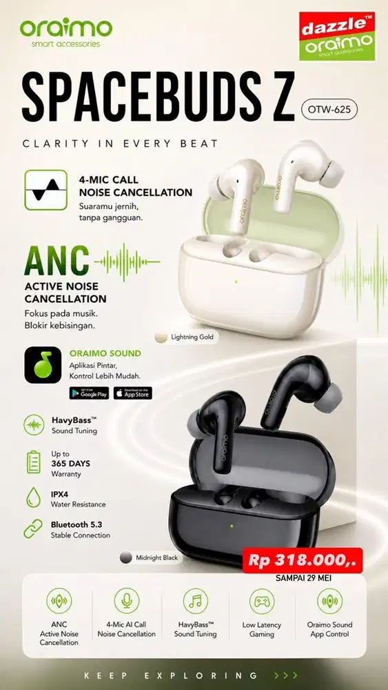 TWS ANC Oraimo OTW-625