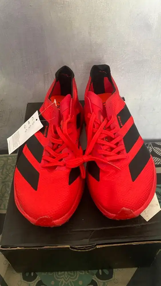 Sepatu Running Sport Pria Wanita Merah Hitam