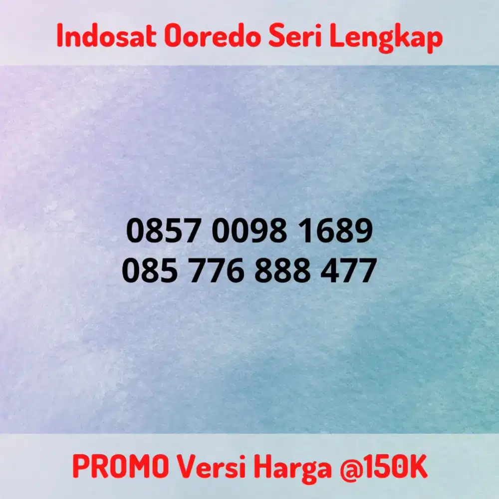 Nomor Cantik IM3 Kartu Perdana Indosat Ooredoo LENGKAP Versi @150K