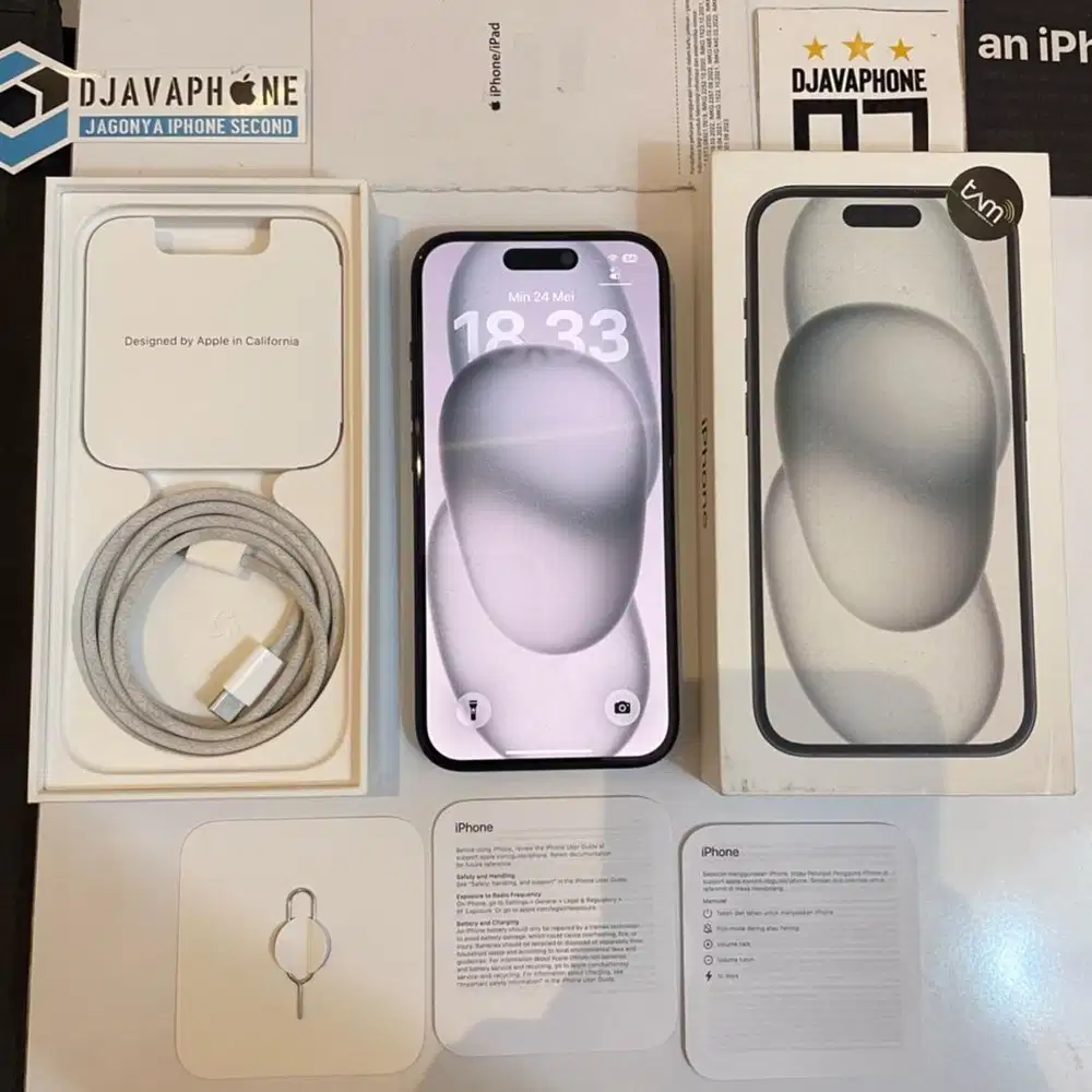 iPhone 15 Black 128GB BH 100% Garansi Resmi iBox 10 Oktober 2026