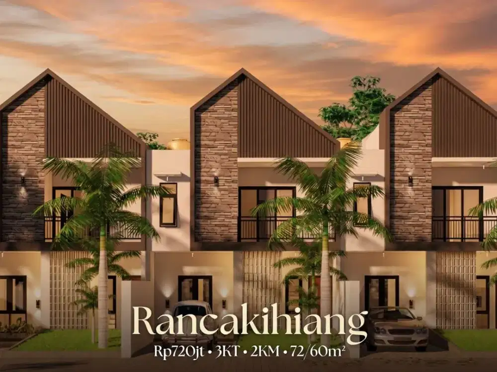Rumah Cluster modern Rancaekek 2 lantai 3 kamar tidur 2 kamar mandi