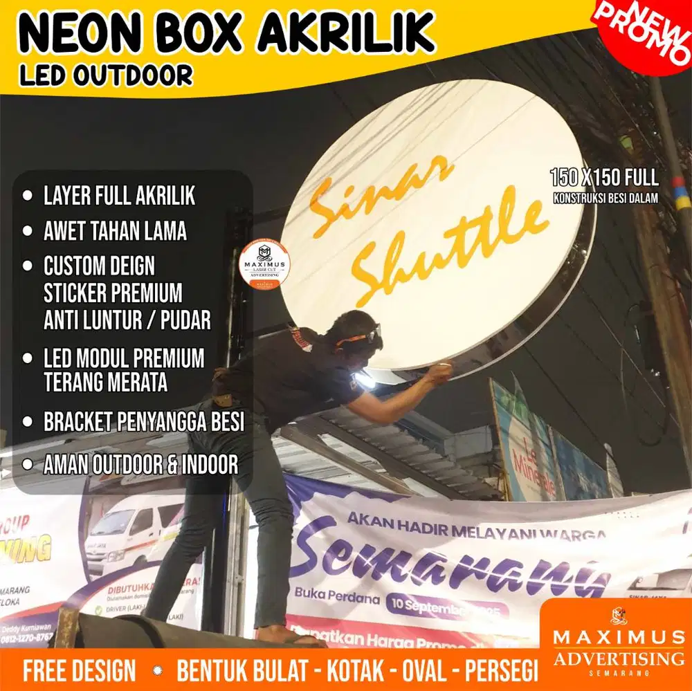 NEON BOX 150cm x 150cm Akrili