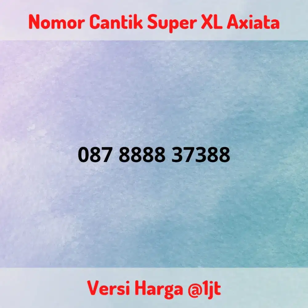 Nomor Cantik Kartu Perdana XL Axiata Jendral 8 / 8888 Hokky Versi @1jt