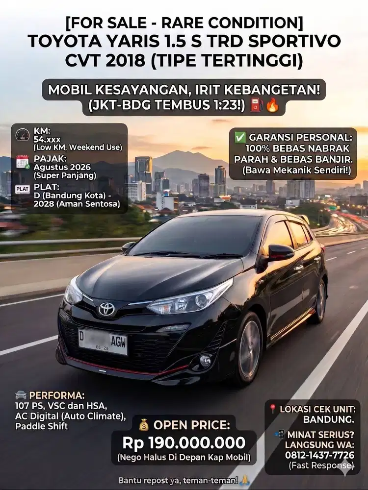Toyota Yaris 2018 Tipe S TRD Sportivo