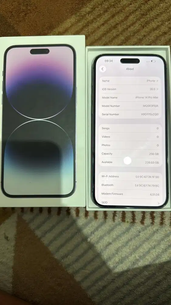iphone 14 promax 256Gb Ibox