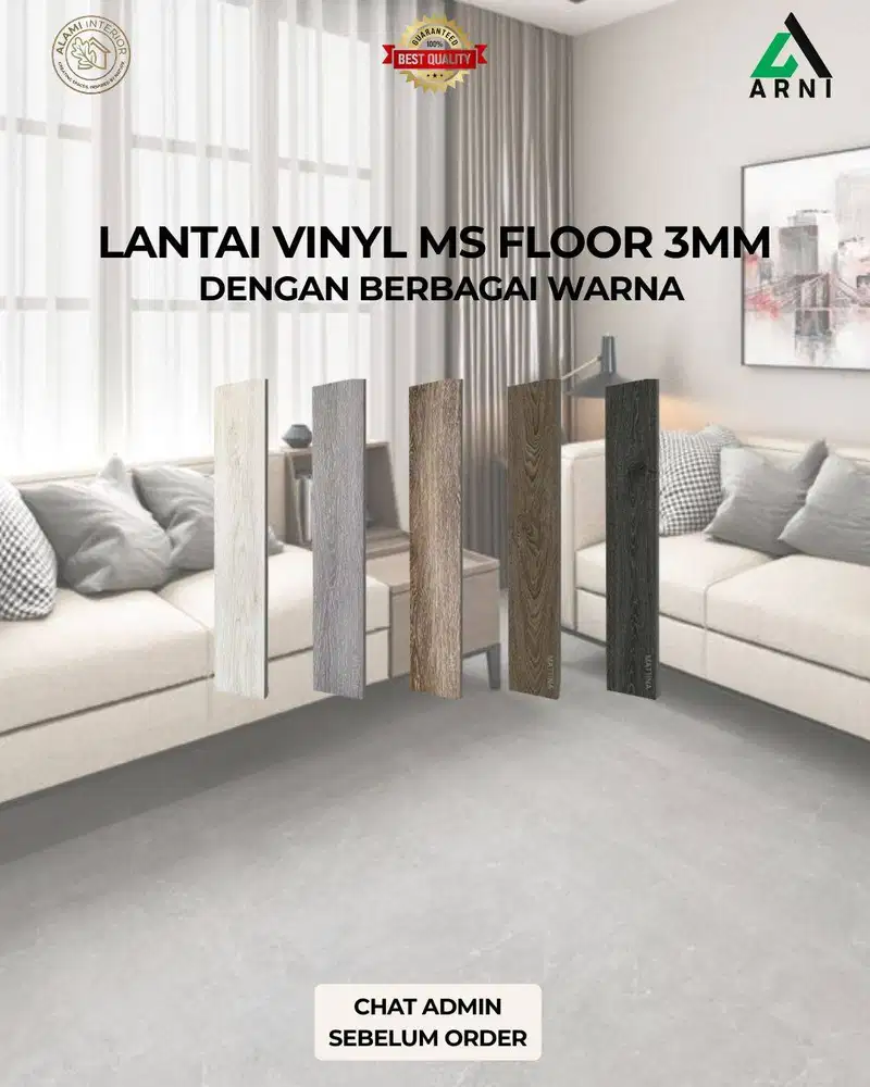 Lantai Vinyl MS FLOOR/Tebal 3mm/Mudah Pasang