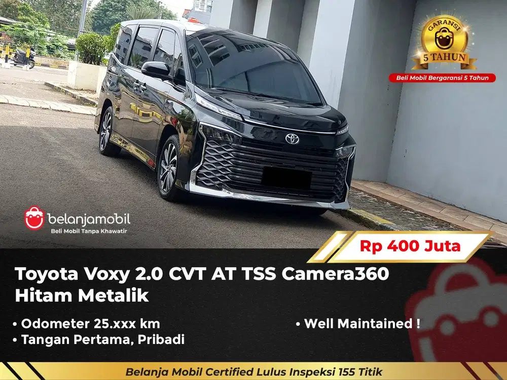 [ GARANSI 5TH ] Toyota Voxy 2.0 CVT AT TSS Camera360 Hitam 2023/2024