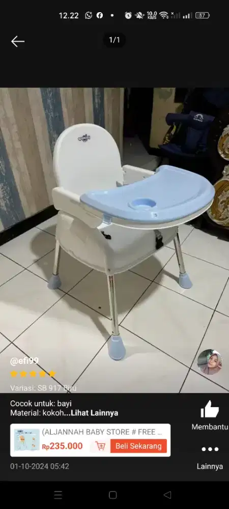 baby chair kursi makan bayi