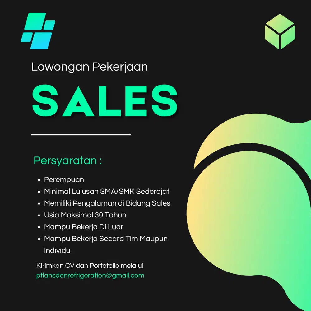 LOWONGAN KERJA SALES PEREMPUAN