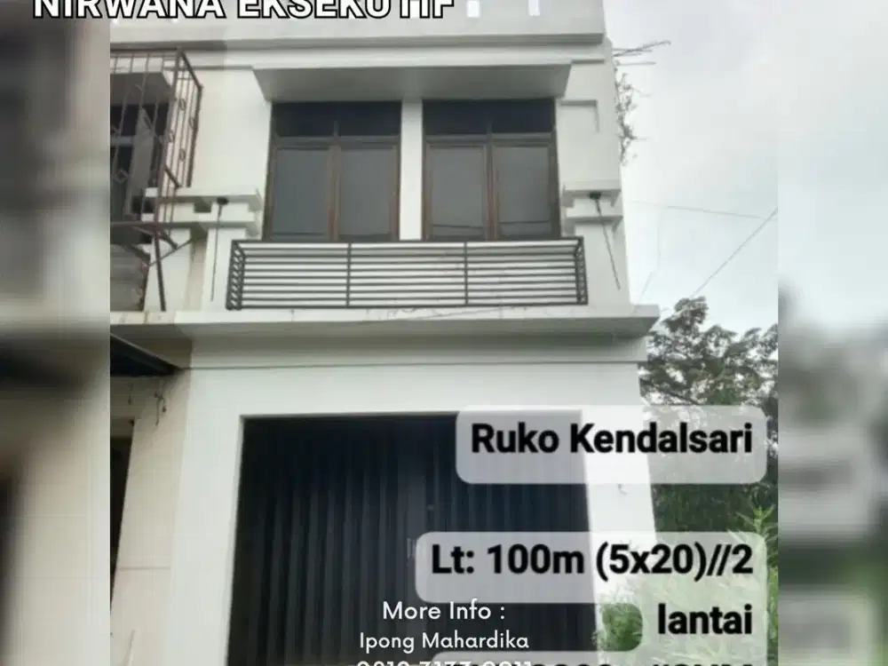 Dijual Ruko Kendalsari Nirwana Eksekutif Surabaya