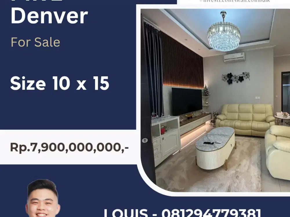 JUAL CLUSTER DENVER PIK 2 HOEK