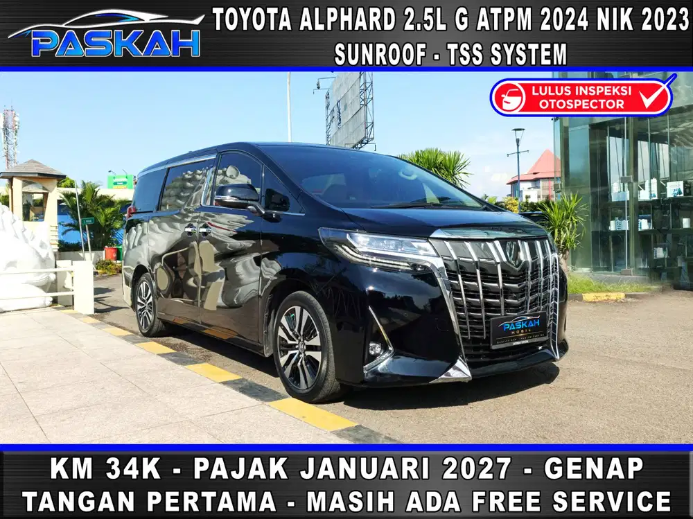 BUNGA=4.5% PAJAK=2027 Km=34k GENAP Alphard G ATPM 2023 alphard g 2023