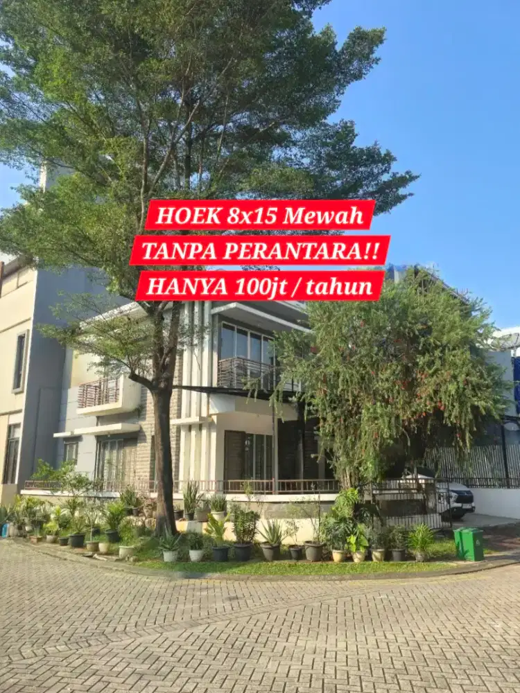 (SEWA) Rumah Hoek 8x15 Green Mansion. komplek Mewah. OWNER LANGSUNG