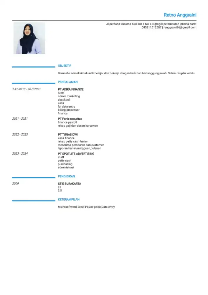 cari pekerjaan administrasi