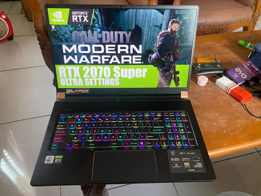 Msi GS75 core i7 32gb 1Tb RTX2070 8gb 17.3inch 300Hz 100% Srgb