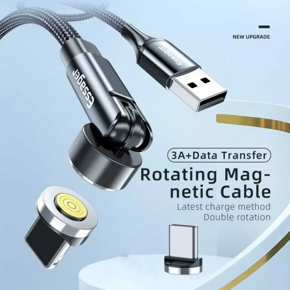 ESSAGER USB A to USB Type C Magnetic Cable 3A untuk Gaming