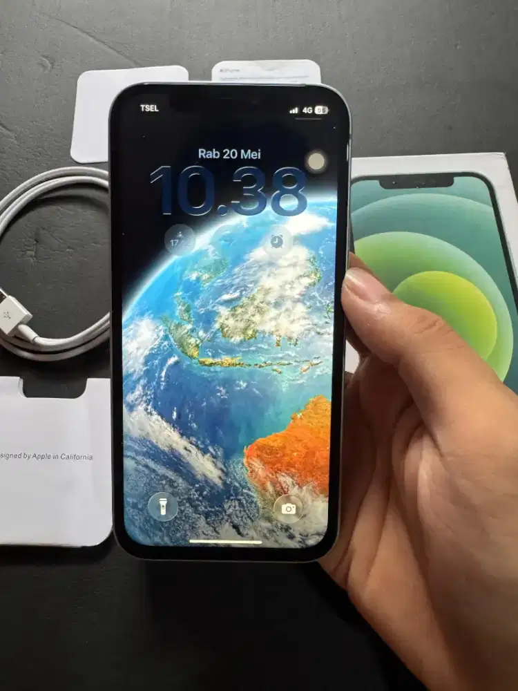 iPhone 12 128Gb Green Resmi Beacukai, Fullset Mulus Ada Minus