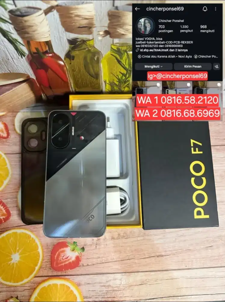 Jual HP likenew Poco F7 5G 12/512 Istimewa grns 02 27 BH 100%