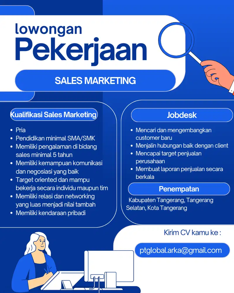 Lowongan Pekerjaan SALES MARKETING
