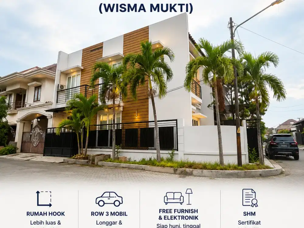 Termurah free furnish dan electronik ‼️Jual Rumah Hook Siap Huni Klampis Semolo (Wisma Mukti )