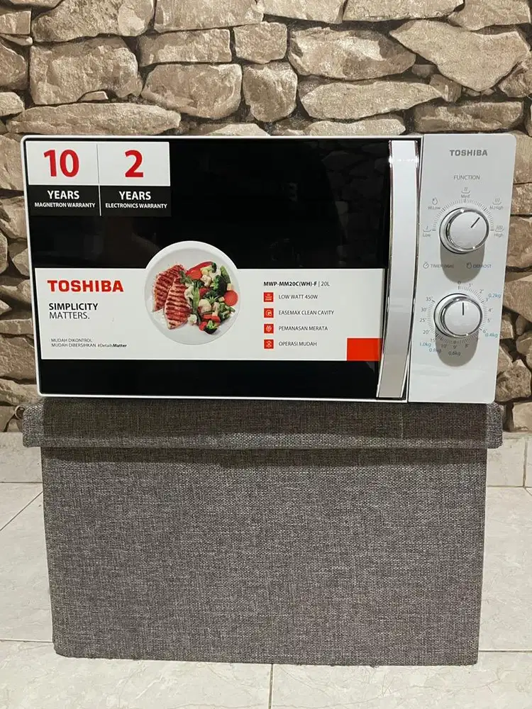 Toshiba Microwave MWP-MM20C(WH)-F Low Watt 450W Kapasitas 20L