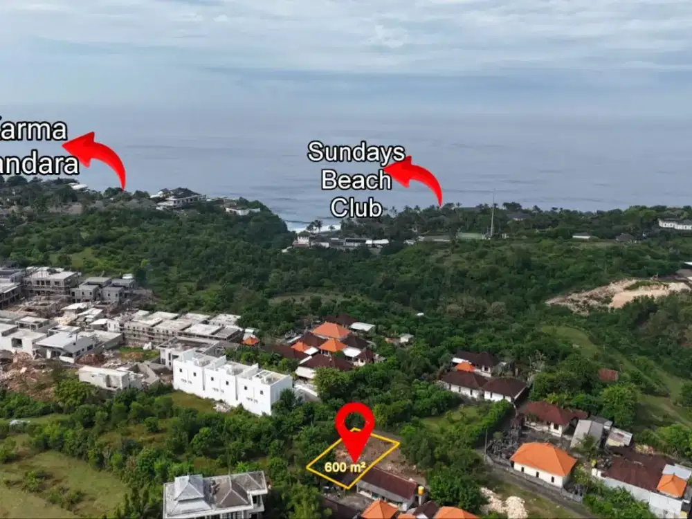 Tanah 6 Are View Laut Dekat Karma Kandara Ungasan