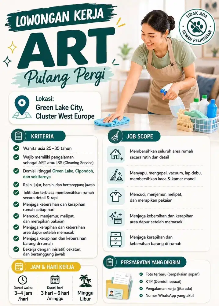 Lowongan Kerja ART Pulang Pergi
