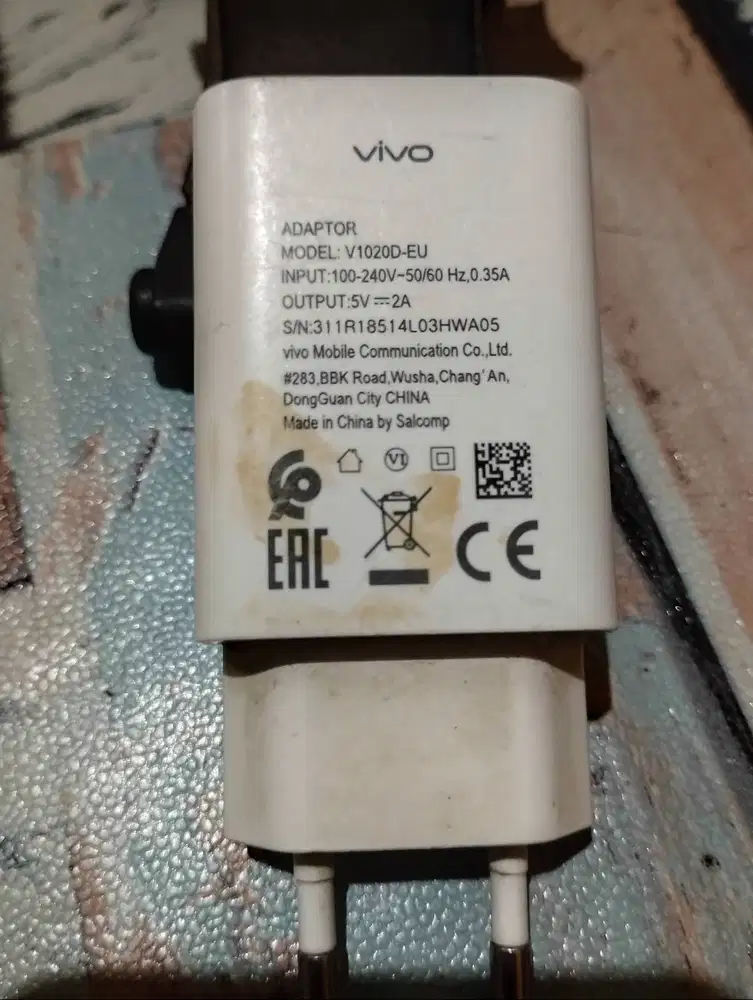 Kepala Charger vivo asli bawaan hp