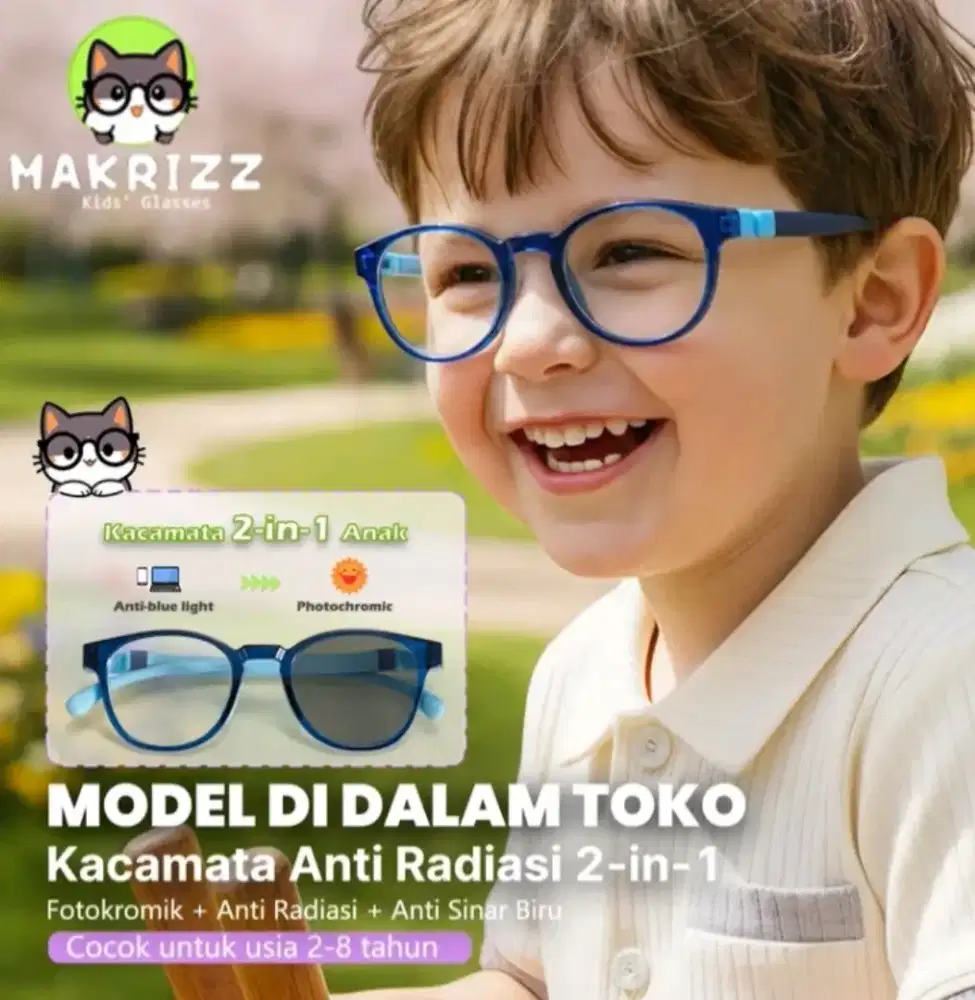 Dijual kacamata anti radiasi untuk anak yg suka nonton hp