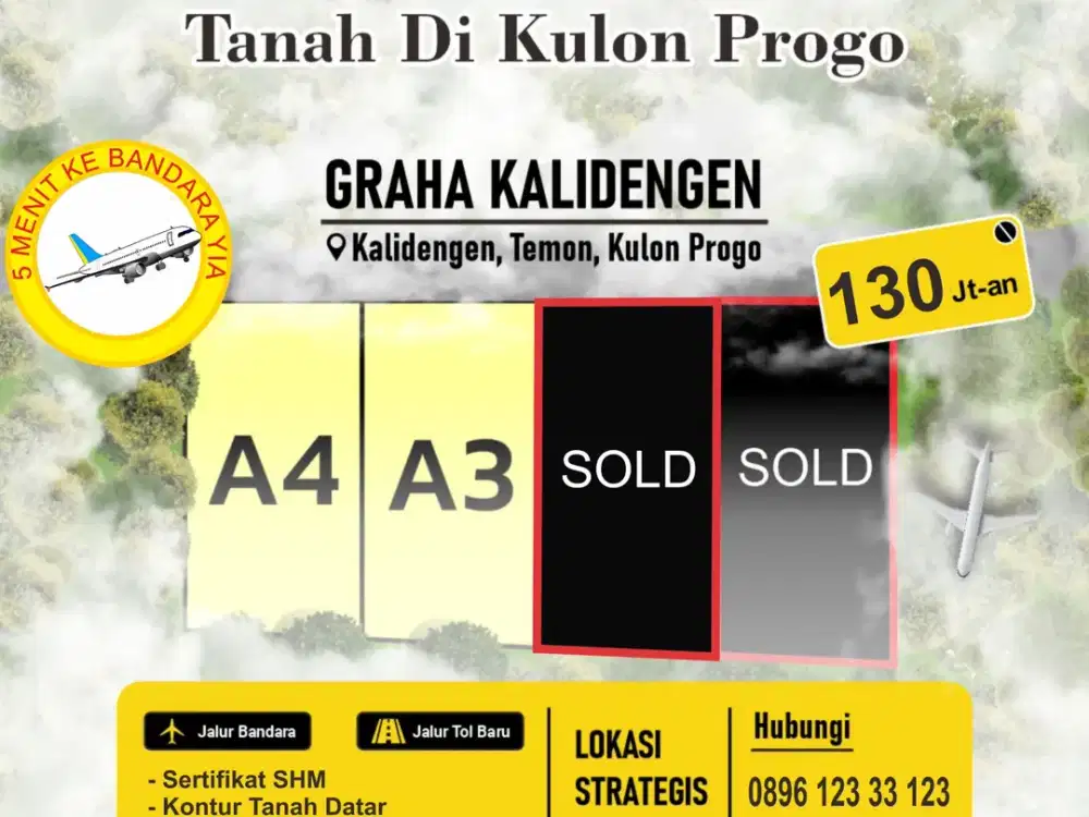 tanah di temon dekat bandara yia kulon progo yogyakarta