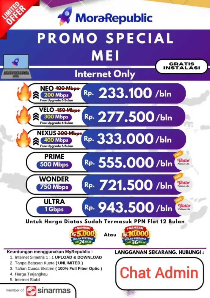 Pasang Wifi Rumah Myrepublic
